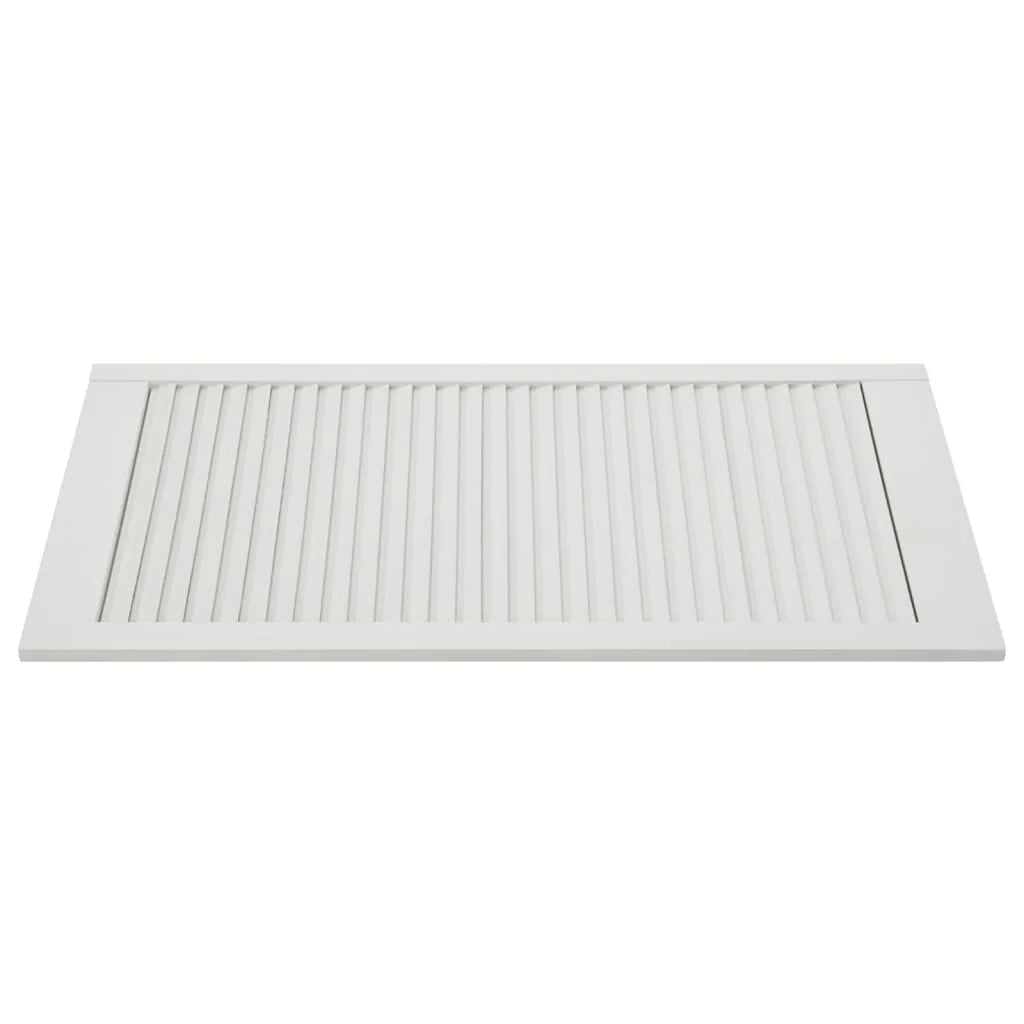 Set di 2 ante a persiana ante per armadi ante per mensole rivestimento per armadio guardaroba bianco 99,3 x 39,4 cm legno di pino massiccio 02_0003911