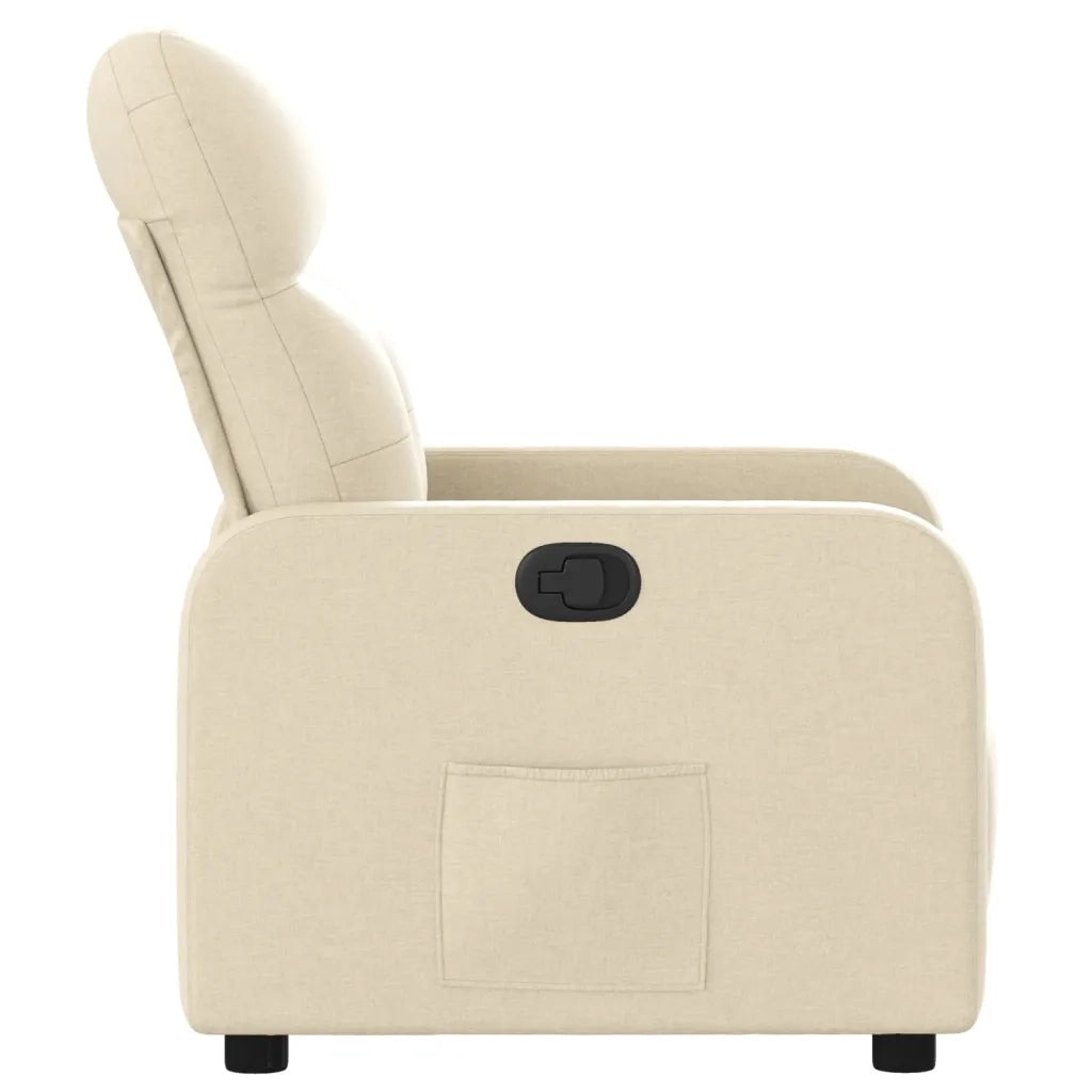 Divano Sedia-Poltrona Reclinabile in Tessuto Crema 474221