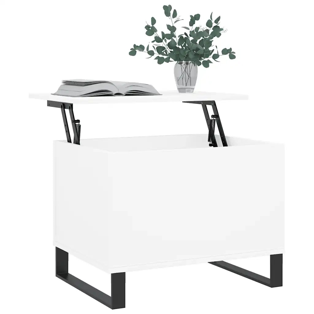Tavolino da Salotto Bianco 60x44,5x45 cm in Legno Multistratocod mxl 78831