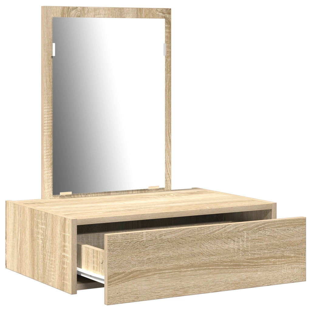 Specchiera a parete Rovere Sonoma 60x40x70 cm