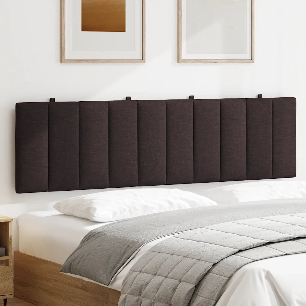 Cuscino Testiera-Cuscino per Testiera Hanko Marrone Scuro 180 cm in Tessuto