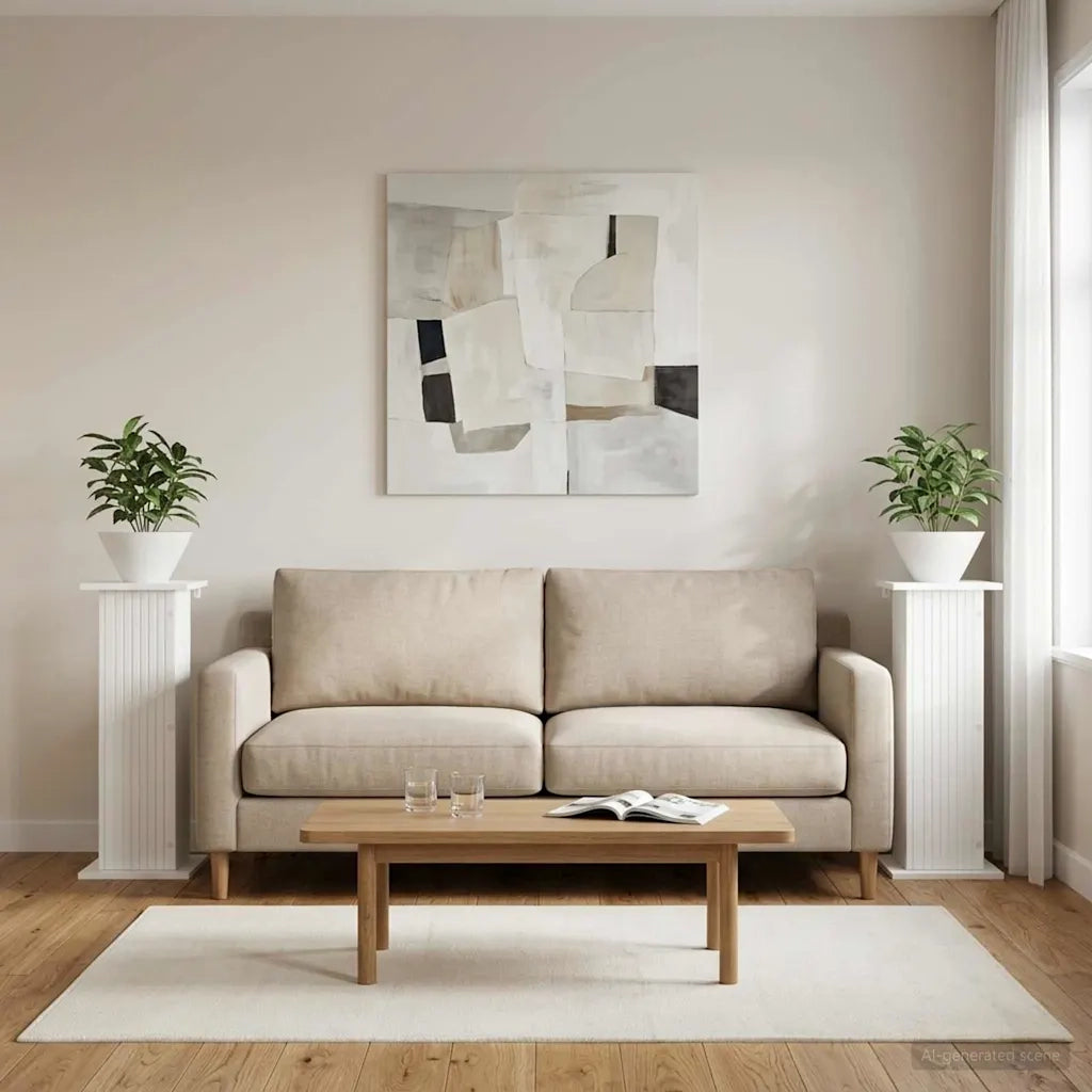 Supporto per piante 2 pcs Bianco 30,5 x 30 x 80,5 cm