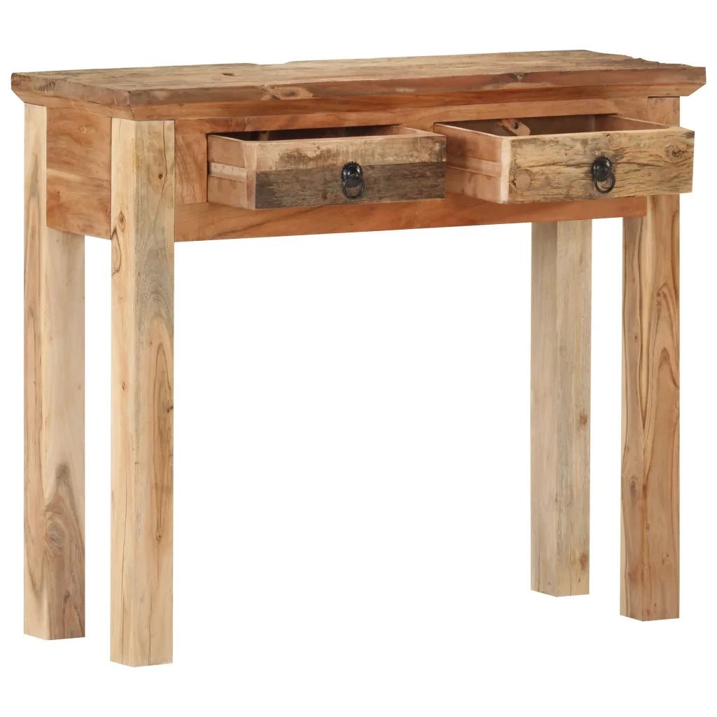 Tavolo Consolle 90,5x30x75cm in Legno di Acacia e di Recupero 320381