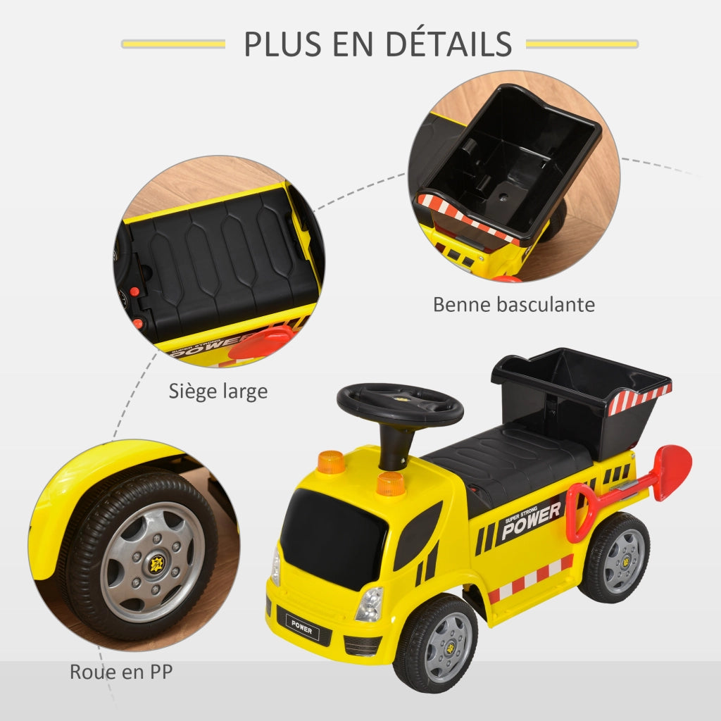 Casetta Camion Portagiochi con Luci e Suoni ¨C Zephmum ¨C Nero Giallo