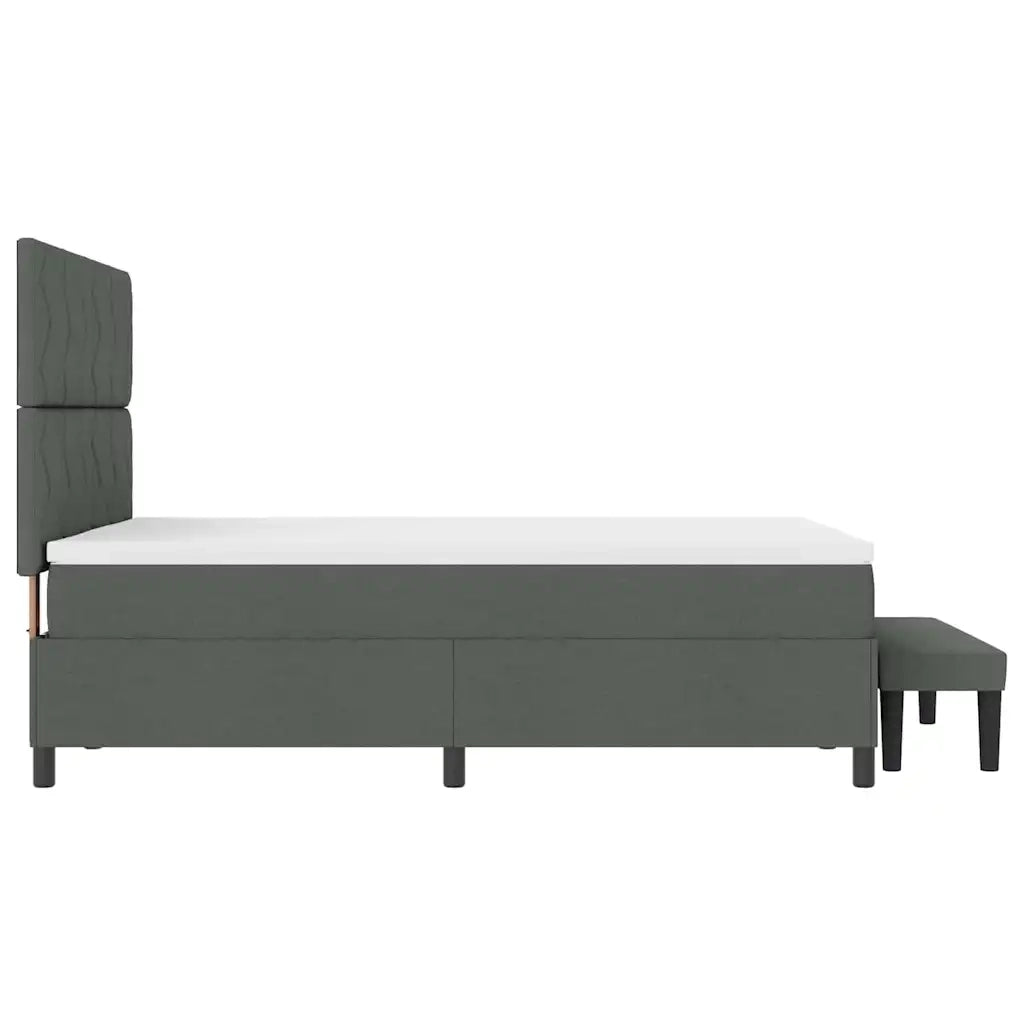 Letto a molle con materasso Grigio scuro 140 x 200 cm Tessuto 3344150
