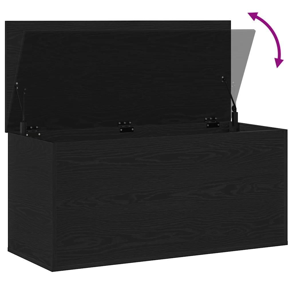 Scatola di Stoccaggio Rovere nero 100 x 42 x 46 cm 862293