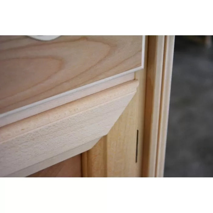 Credenza classica 2 porte 2 cassetti legno grezzo  l.111 p.44 h.91 - Mobili 2G