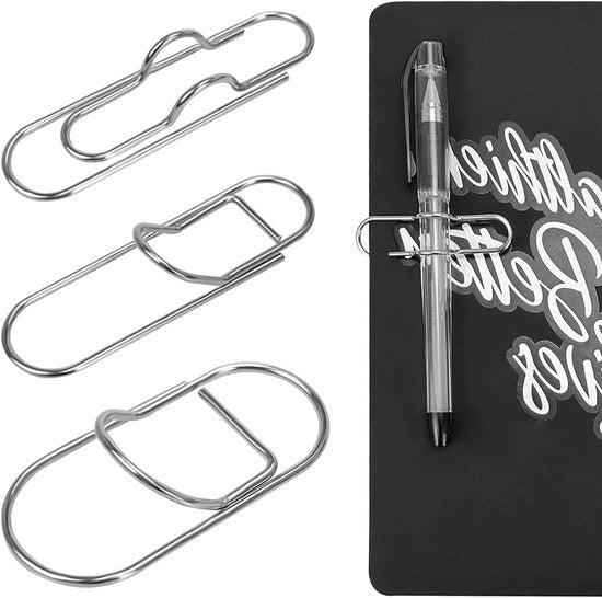 Ottimizzatore per Pennini - Blocchi per Note in Metallo - 20 pezzi - Clip per Penna in Acciaio Inossidabile