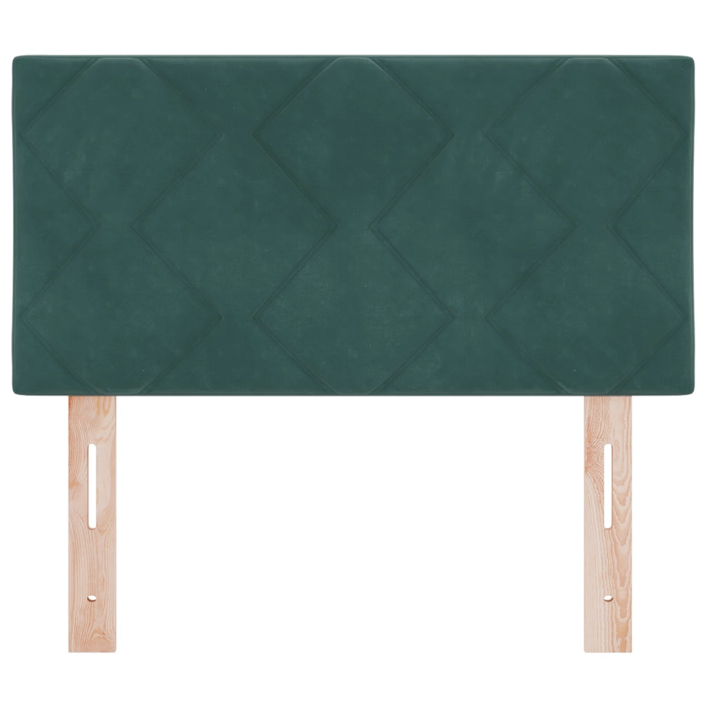 Testiera  Design a Blocchi di Diamante Verde Scuro 80 cm in Velluto