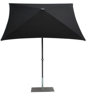 Ombrellone da Giardino 2x2 m Palo Ø38 mm in Alluminio Tessuto Olefin Trend Nero