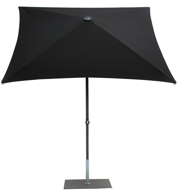 Ombrellone da Giardino 2x2 m Palo Ø38 mm in Alluminio Tessuto Olefin Trend Nero