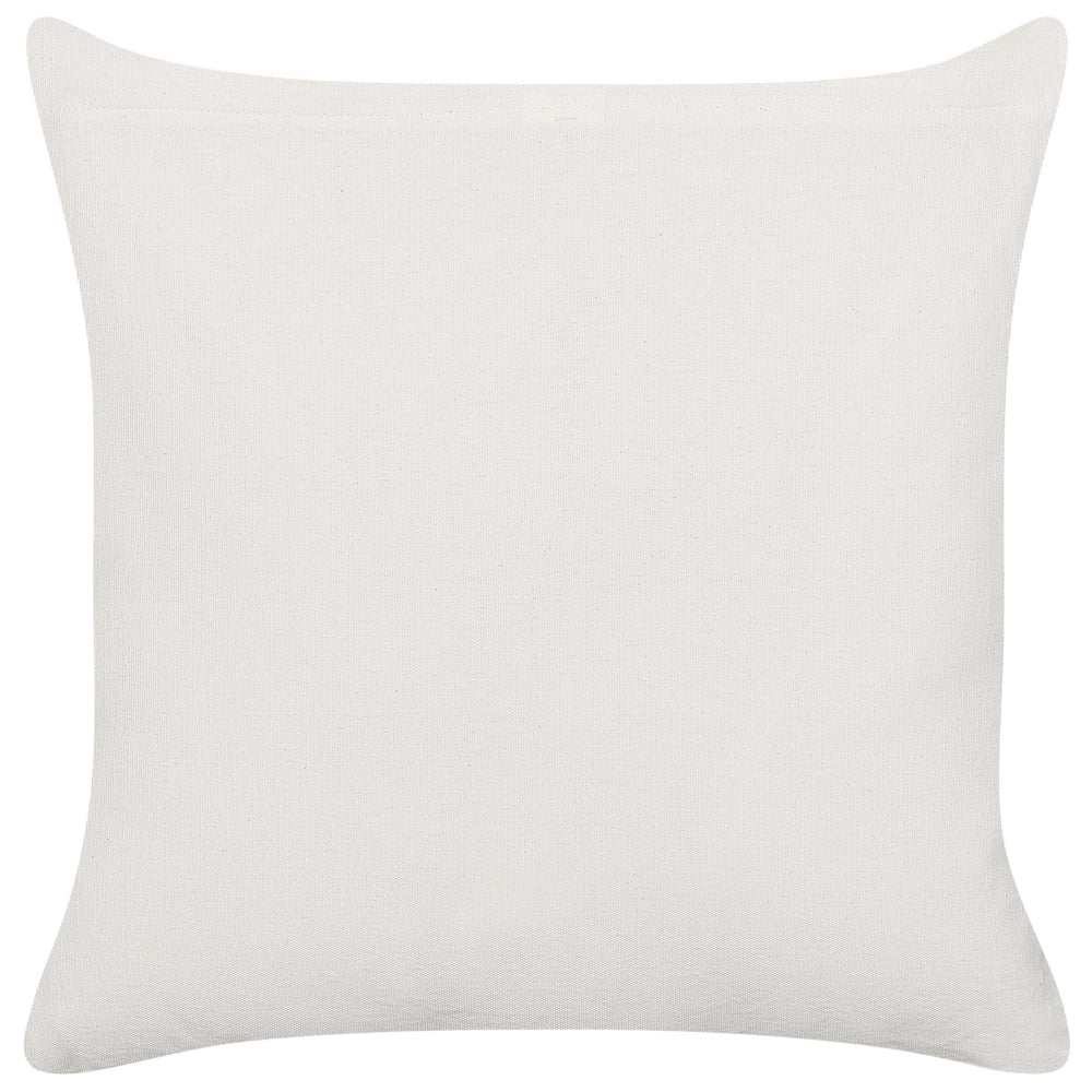Set di 2 cuscini decorativi cotone bianco e giallo 45 x 45 cm motivo geometrico stampa blocchi stile boho accessori