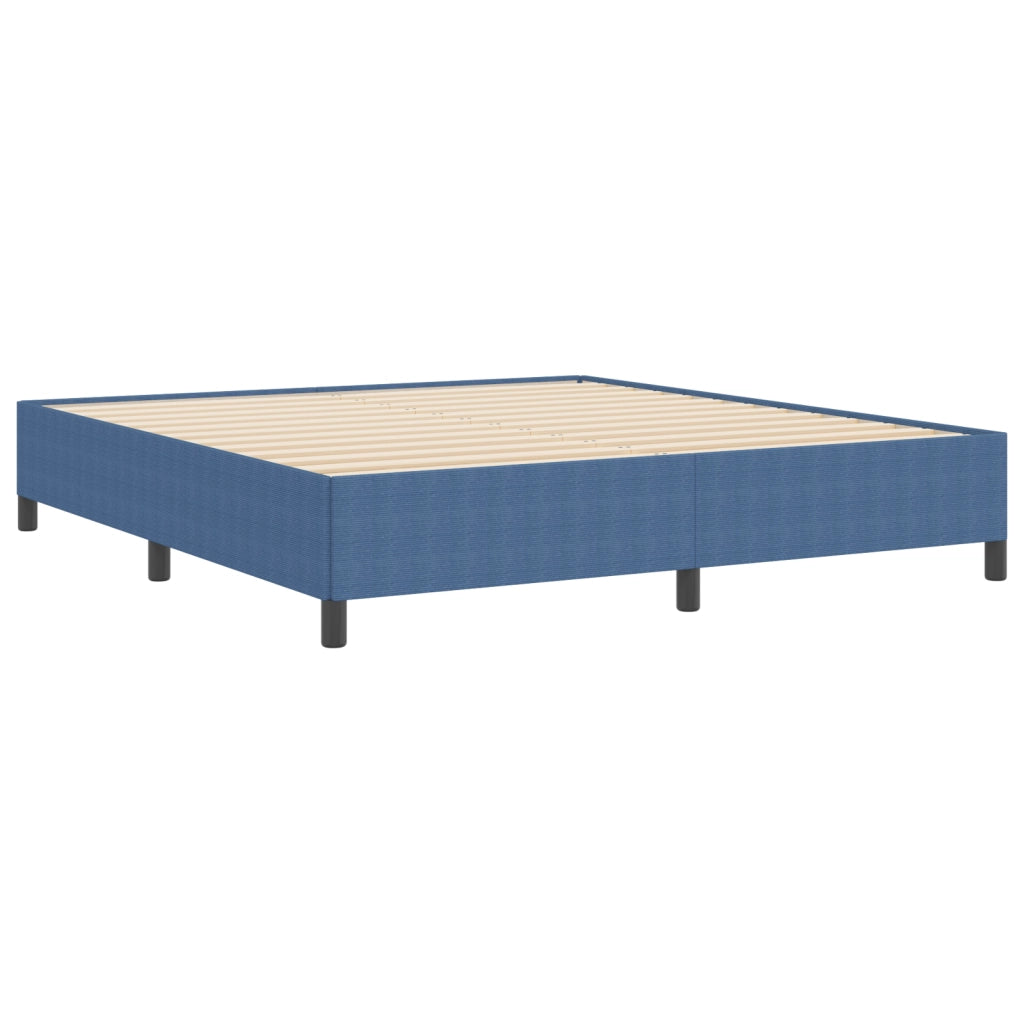 Struttura Letto Blu 180x200 cm in Tessuto a Coste