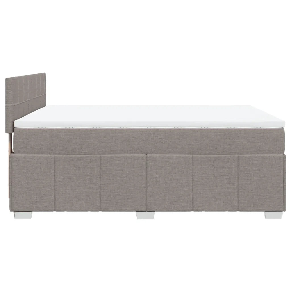 Giroletto a Molle con Materasso Tortora 160x200 cm in Tessuto 3287123