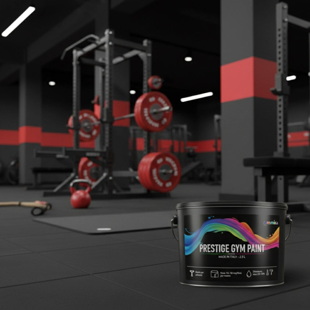 Pittura murale prestige gym paint nero premium per palestre lavabile *** formato 0,750 lt, confezione 1
