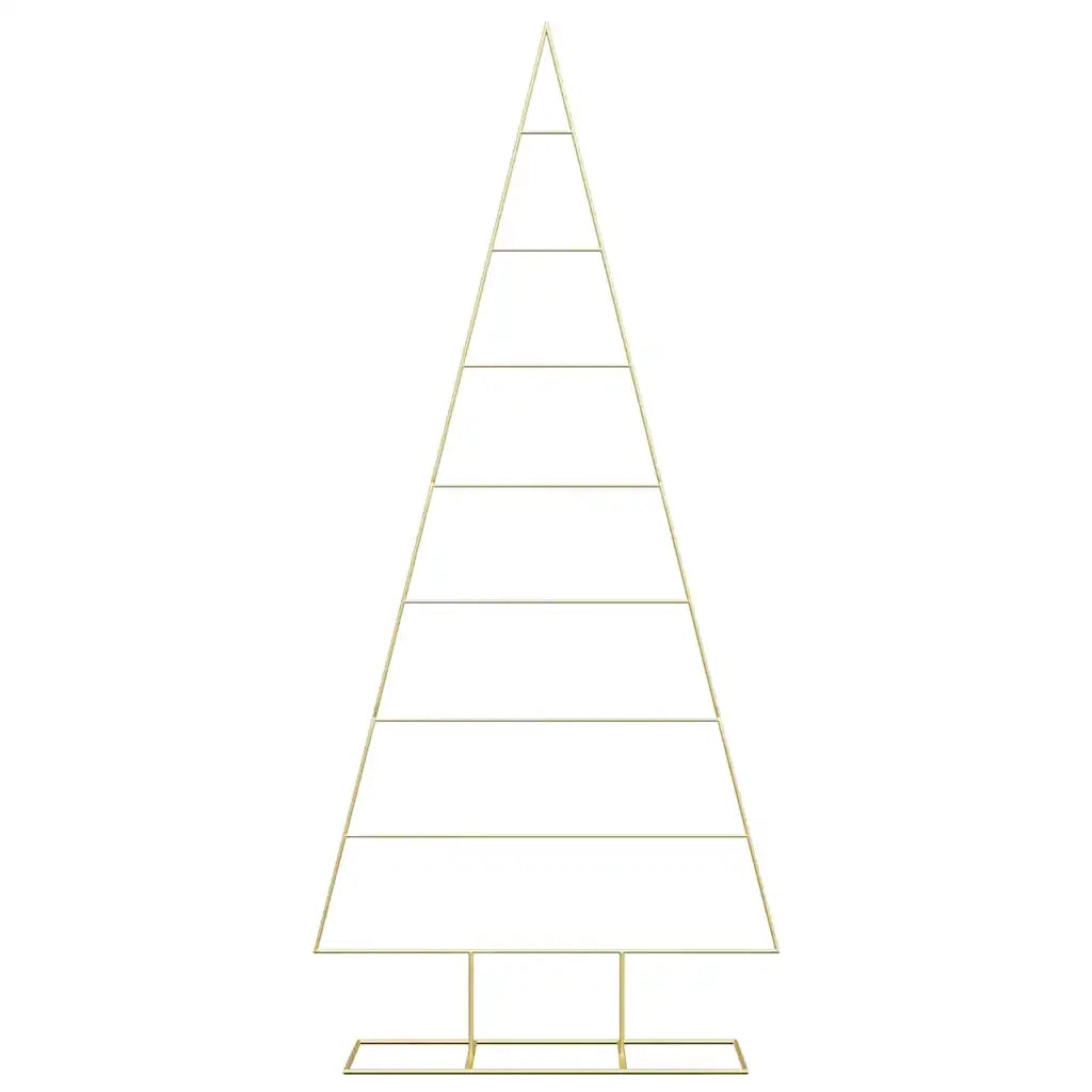 Albero di Natale in metallo con supporto Oro 211 cm
