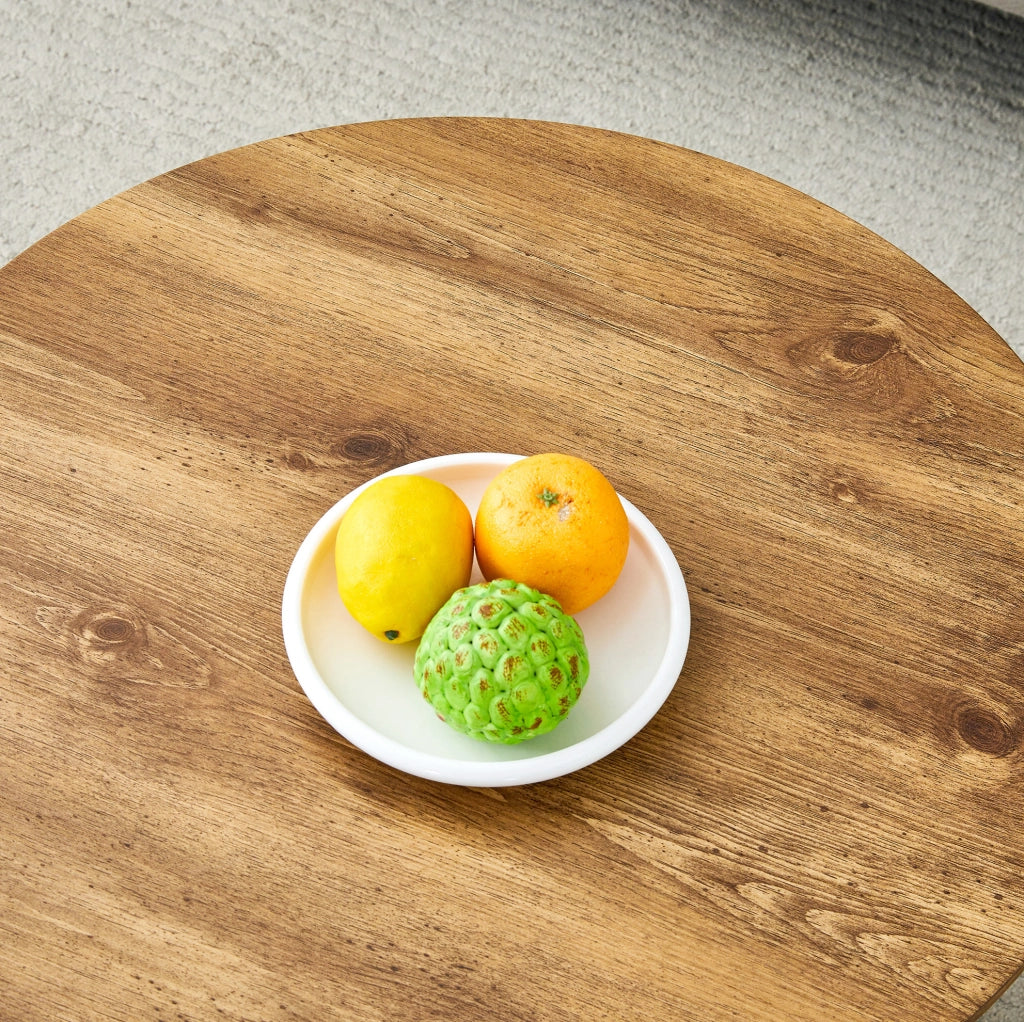 Tavolino rotondo in MDF effetto legno ? 50 cm; altezza 48 cm