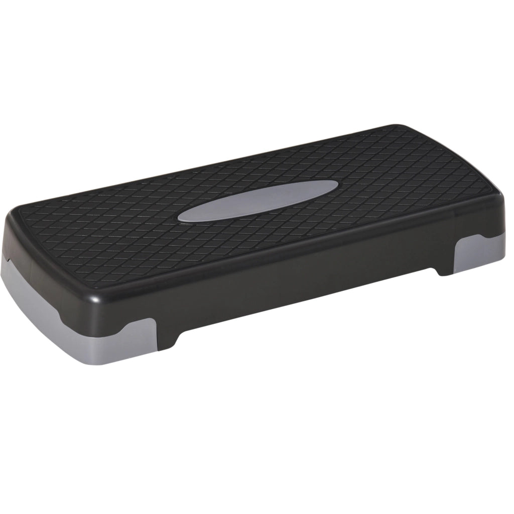 EasyComfort Stepper Fitness Casa, Step Fitness con Altezza Regolabile 10-15 cm, con Strato Antiscivolo, Pedana Step Fitness Casa per Allenamento a Palestra, 68x29cm, Nero e Grigio