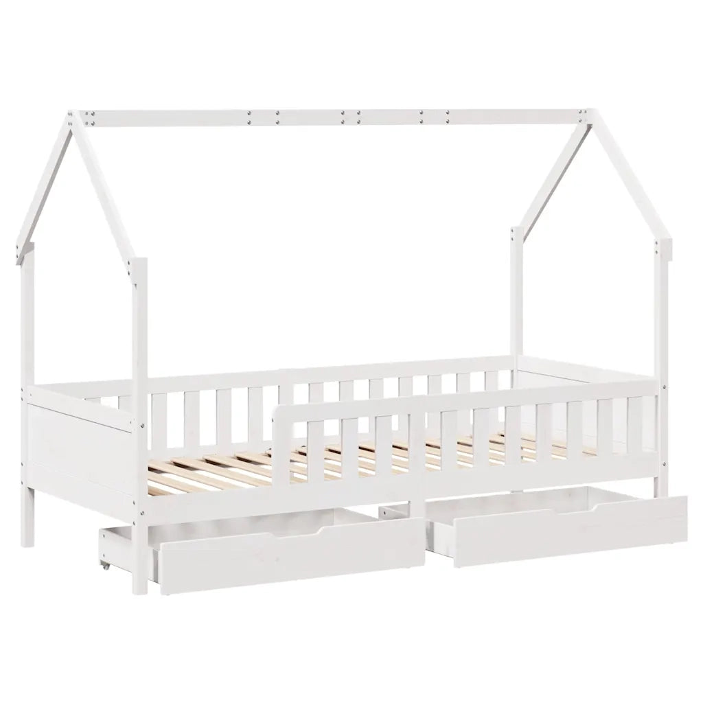 vidaXL Giroletto Bambini con Cassetti 80x200 cm Legno Massello di Pino