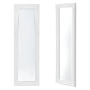 Specchio da Parete Livorno Stile Barocco Montaggio Verticale o Orizzontale 132x42 cm Bianco [en.casa]