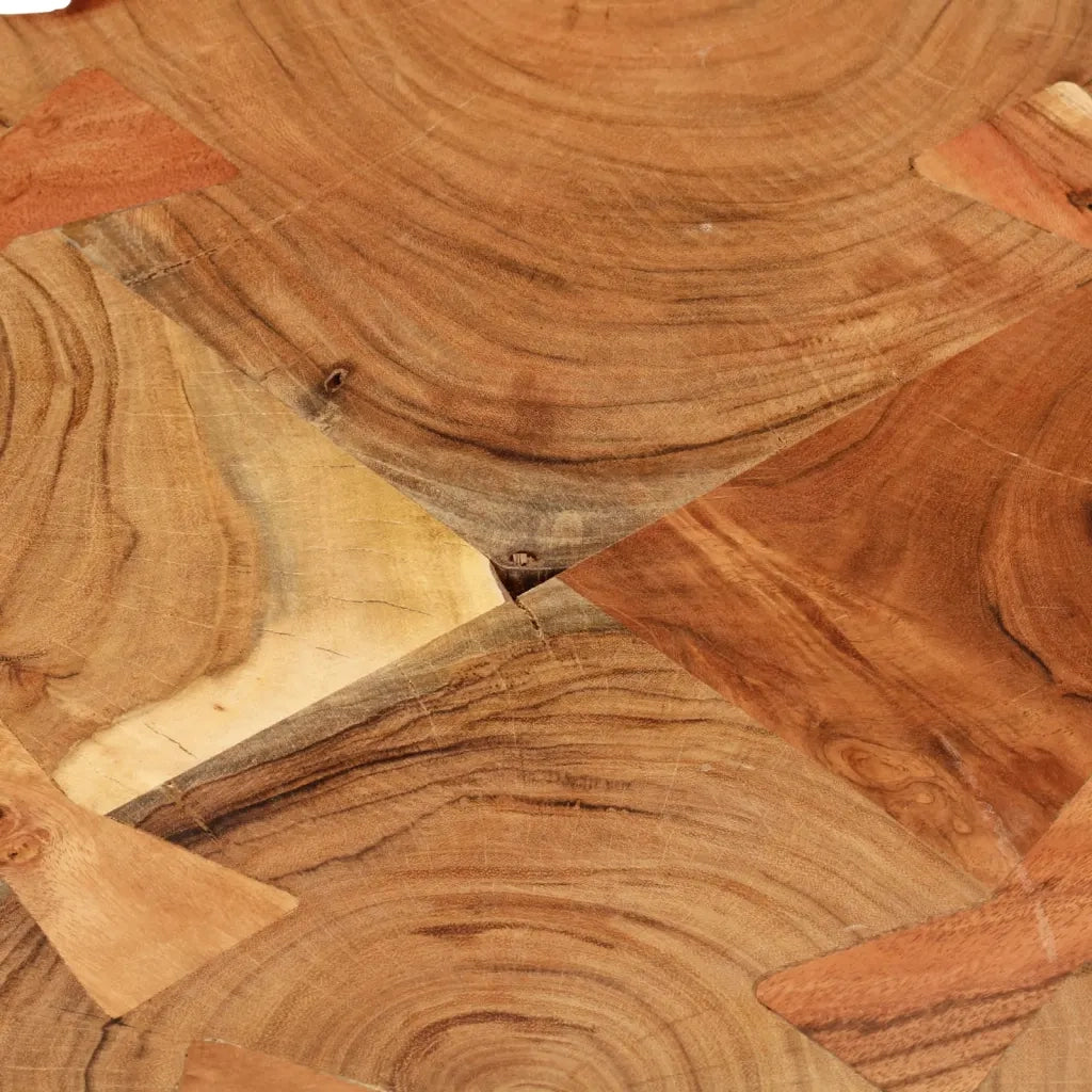 Tavolo a Tronco Legno Massello di Acacia 90x60x110 cm cod mxl 12784