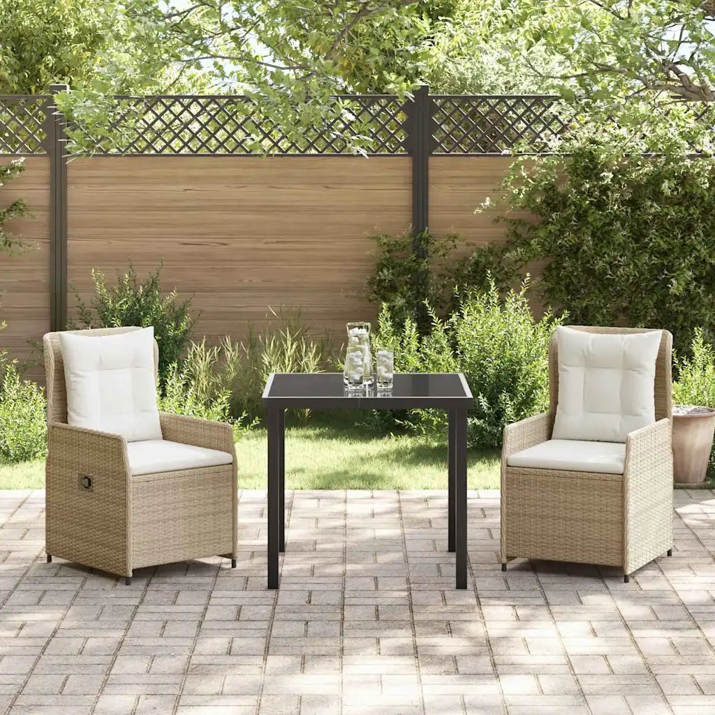 Set da Pranzo per Giardino 3 pcs Beige e Grigio Chiaro 3380967