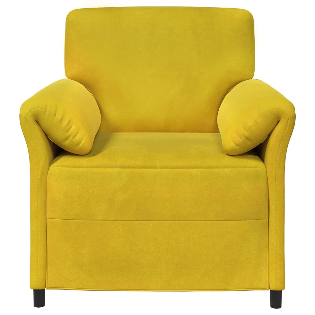 Divano 1 posto Giallo 88 x 83 x 95 cm Velluto 42033932