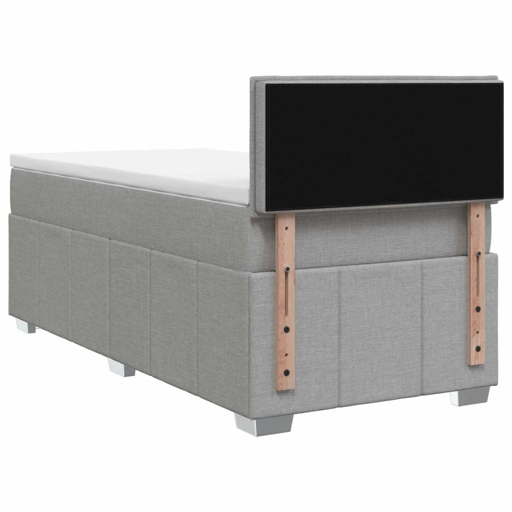 Letto box spring con materasso Grigio Chiaro 80 x 200 cm 3451073