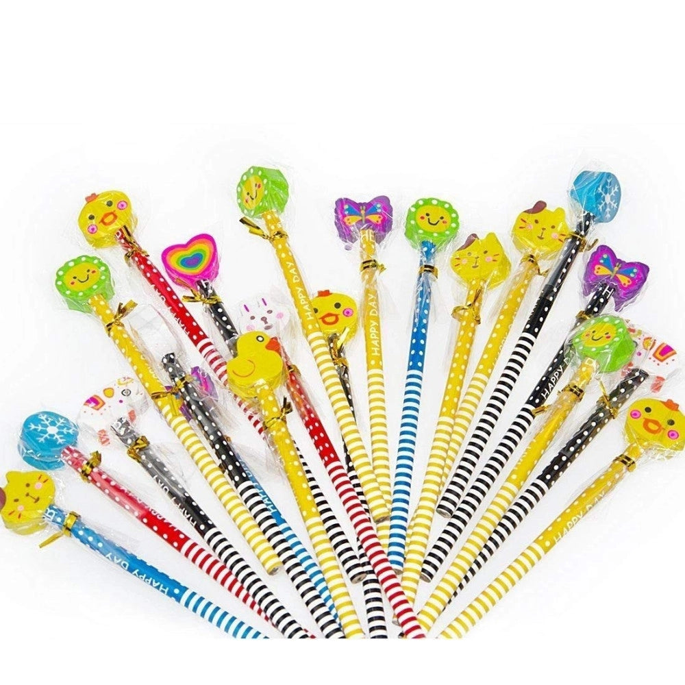 Trade Shop - Matite Matita Con Gomma Animali Caramelle Fiori Gadget Bomboniere Regalini Feste -