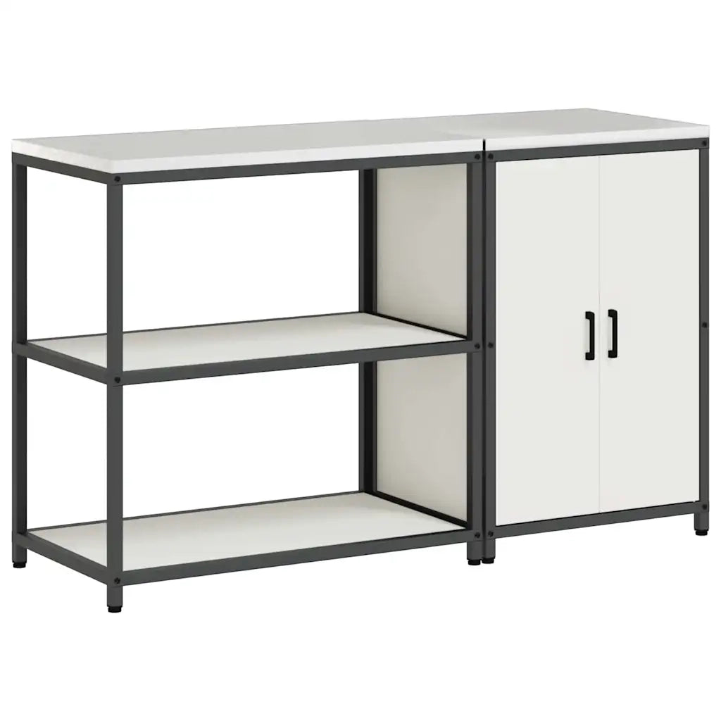 Set di Stoccaggio per Cucina con lo scaffale 2 pcs Bianco
