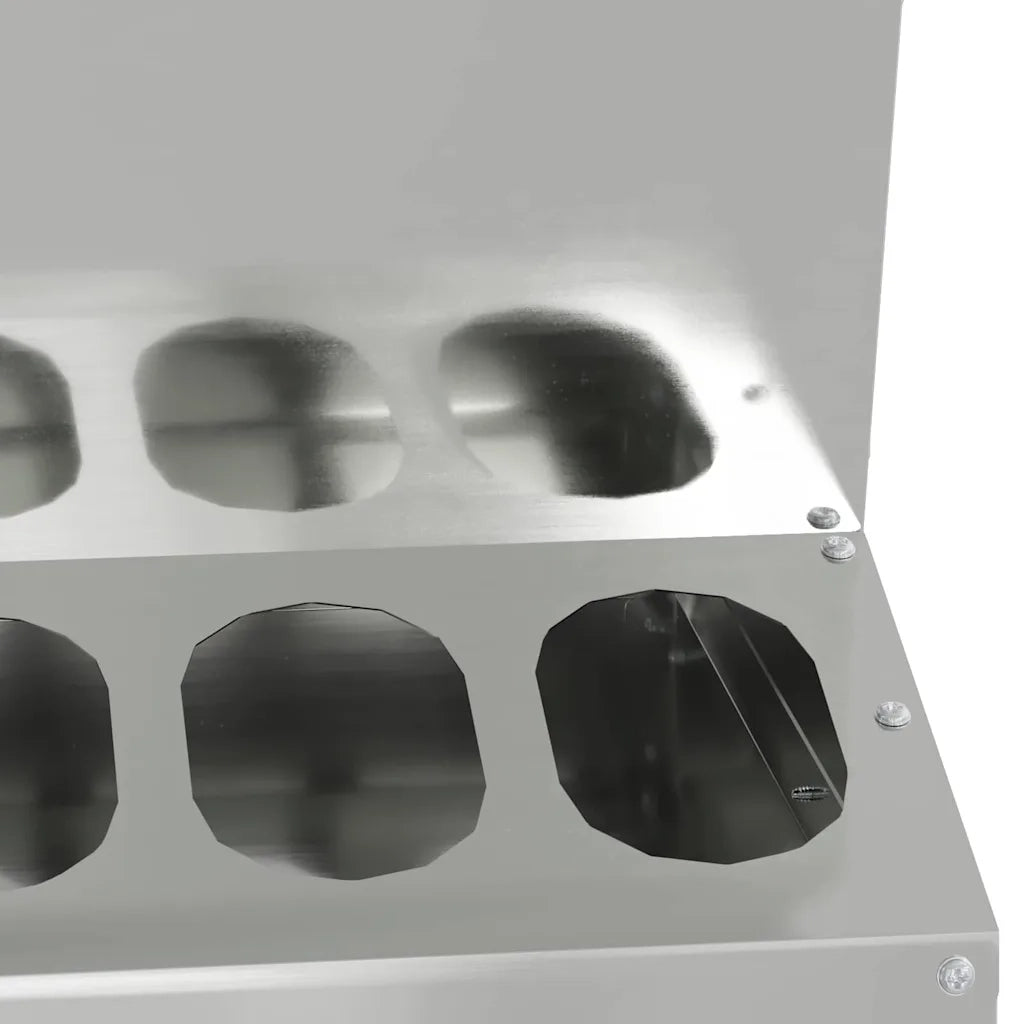 Feeder per pollo Argento 40 x 40 x 45 cm Acciaio zincato