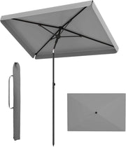Ombrellone da Balcone 200 x 130 cm, Inclinazione Regolabile, Anti-UV, con Borsa da Trasporto, per Giardino, Terrazzo, Spiaggia