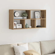 Scaffale a Parete Rovere Artigianale 100x25x50 cm in Truciolato 853280