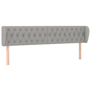 Testiera | Testata ad Orecchio Grigio Chiaro 183x23x78/88 cm in Tessuto
