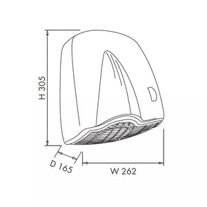 Asciugamani Elettrico con Fotocellula 1850W Vama U-Nik SF ABS Grigio Matto