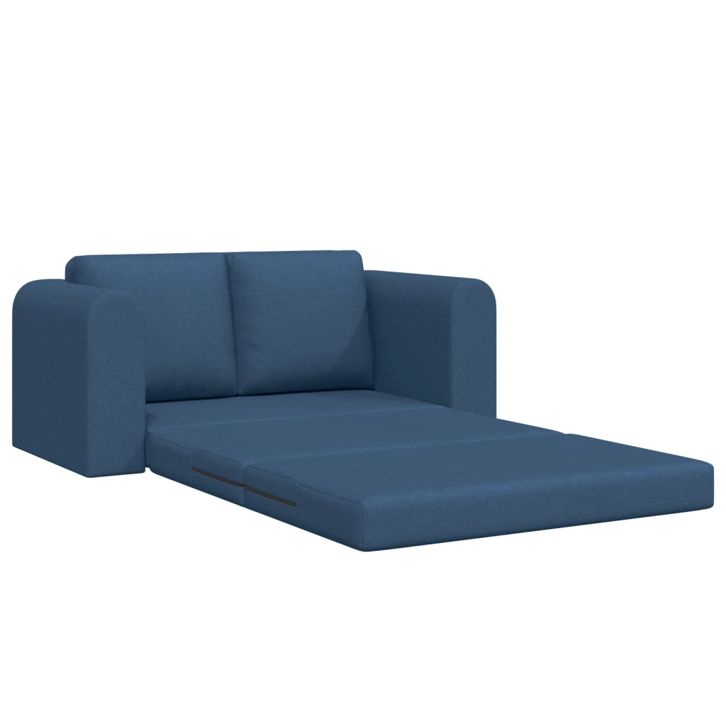 Divano Letto 2-in-1 Blu 148x71x83 cm in Tessuto