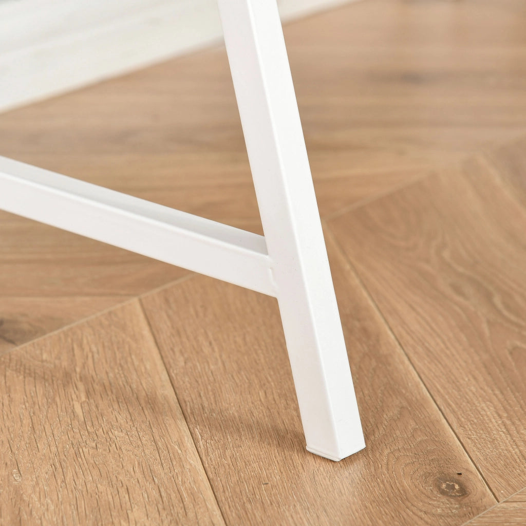 Scrivania con Cassetti e Ripiano ¨C Zephmum ¨C Bianco Rovere 90x50x75