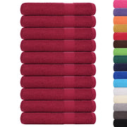 vidaXL Asciugamani per Sauna 10 pz Bordeaux 80x200 cm 100% Cotone