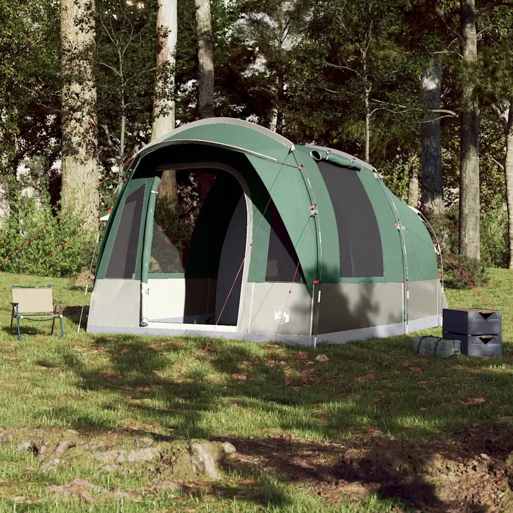 Tenda da Campeggio a Tunnel per 3 Persone-Tenda per Escursionismo Verde Impermeabile 975286