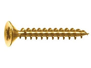 VITI PANEL-VIT TESTA SVASATA PIANA ACCIAIO OTTONATO- - ø mm.5x60 - 200 pezzi MUSTAD