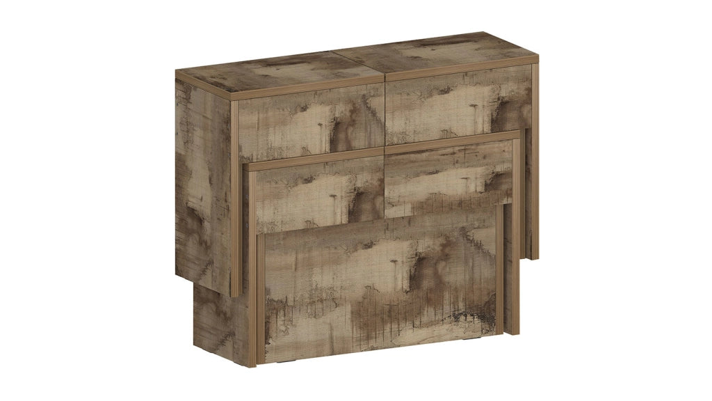 Set 2 Panche Allungabili 66/290x25x45 cm Pratika Singola A e B Acero Pereira
