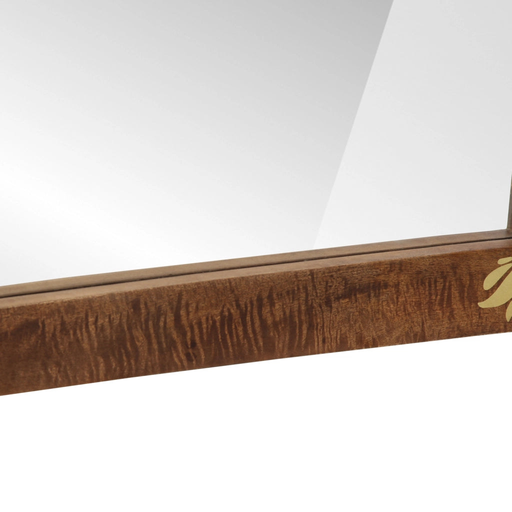 Specchio da bagno 50x70x3 cm in legno massello di mango