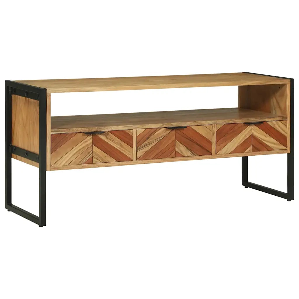 Mobile TV-Credenza per TV-Console TV Marrone 100 x 35 x 50 cm Legno massello di acacia