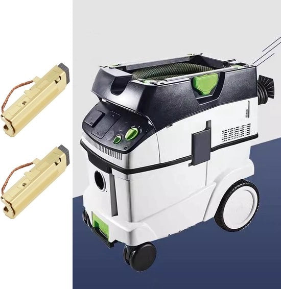 Supporto per spazzola 8,5x12,5x40mm - 2 pezzi - Compatibile con Festool - Alta resistenza - Basso coefficiente di fiamma - Carbonio/Metallo - Spazzola per aspirapolvere