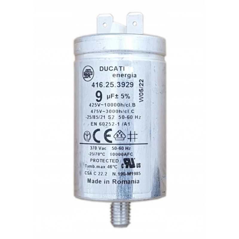 CONDENSATORE DUCATI 9MF 05 ASCIUGATRICE REX ELECTROLUX BEKO   VITE DADO - Beko Arcelik