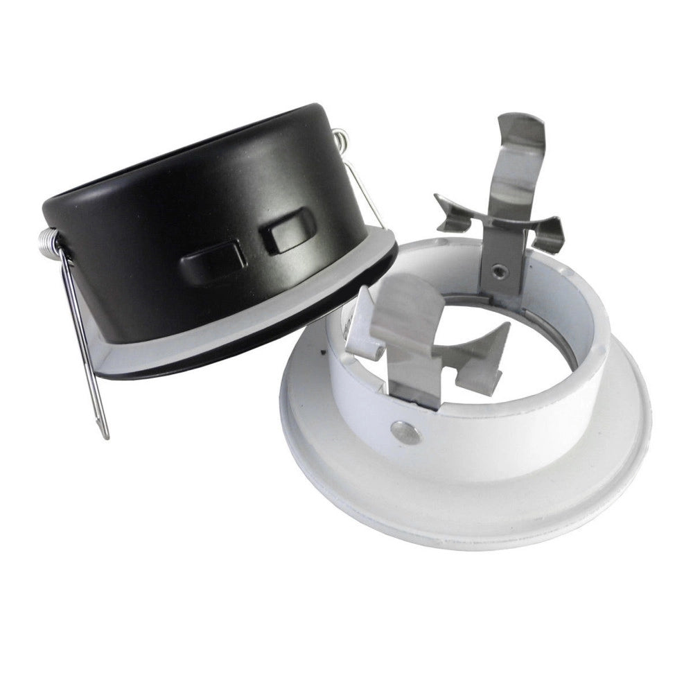 Trade Shop - Supporto Porta Faretto Da Incasso Lampadine Led Mr16 Par16 Rotondo Acciaio 75mm -
