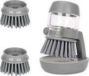 Oggetto di supporto per spazzola da cucina, supporto per spazzola da cucina, dispensatore di sapone ricaricabile per lavastoviglie, spazzola da cucina, kit di pulizia per cucina - grigio Spazzola da cucina elettrica