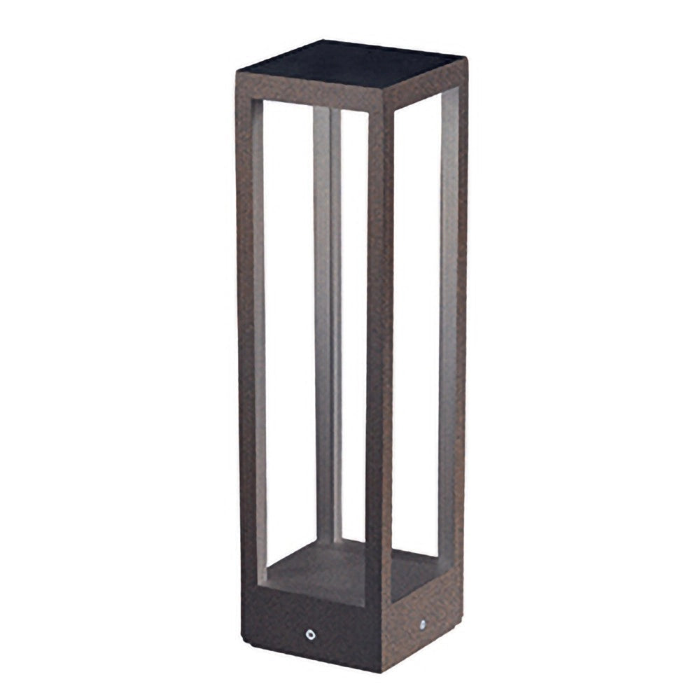 Home Paletto - Palo a led da giardino da fissare a terra - Luce notturna calda 3000K 230V 15W 1590lm Zafferano - Corten