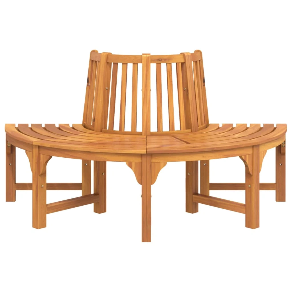 Panca da giardino mobili da giardino per esterni terrazza semicircolare torre ad albero diametro 160 cm in legno massello di eucalipto 02_0011820
