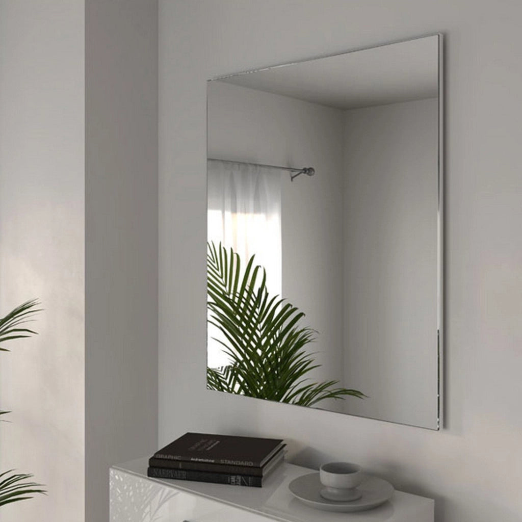 Civitella, Specchio kit Fissaggio a Muro Incluso, 79x95h cm Bianco